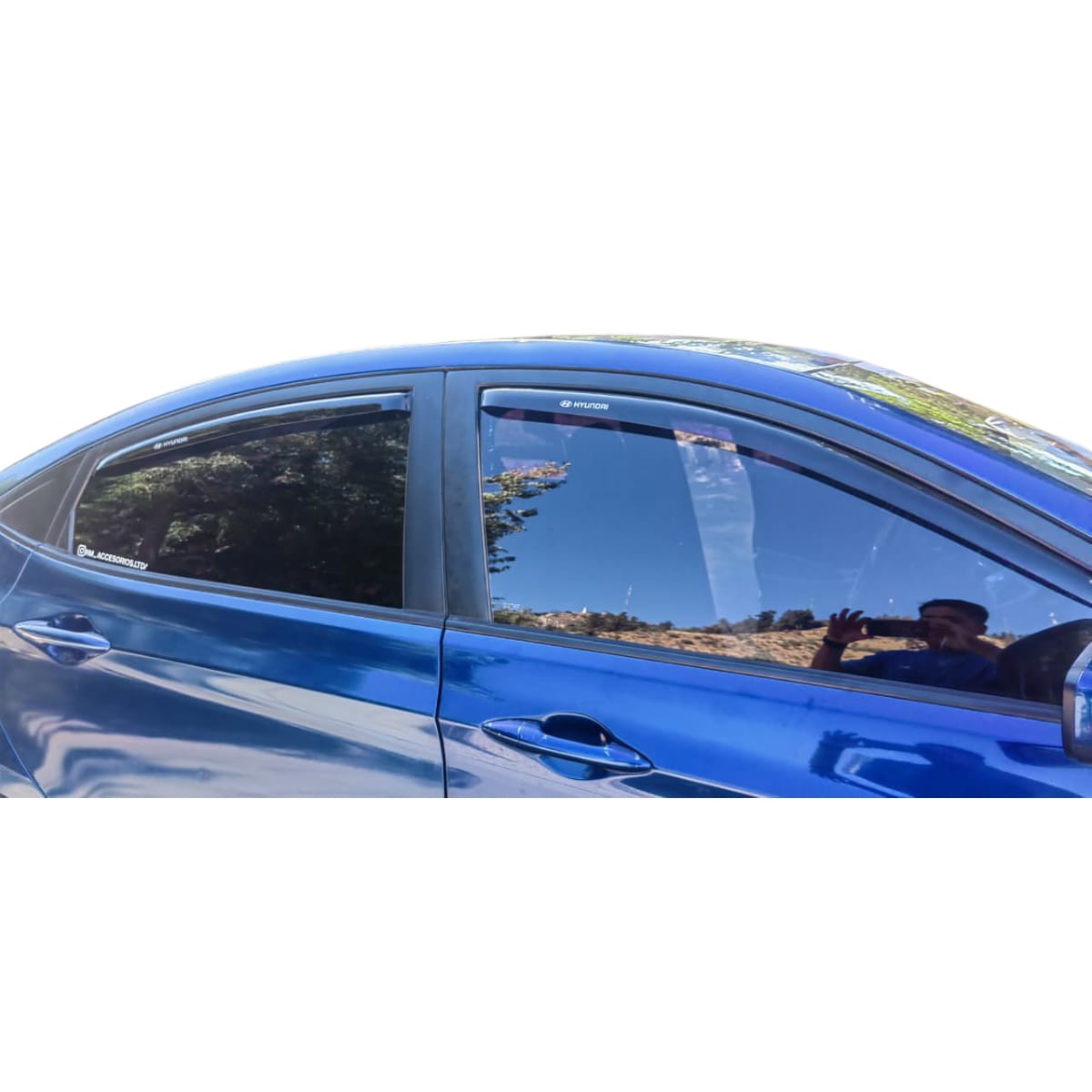 Set De Aletas Botaaguas Hyundai Accent RB 2011 - 2020 - Imagen 2