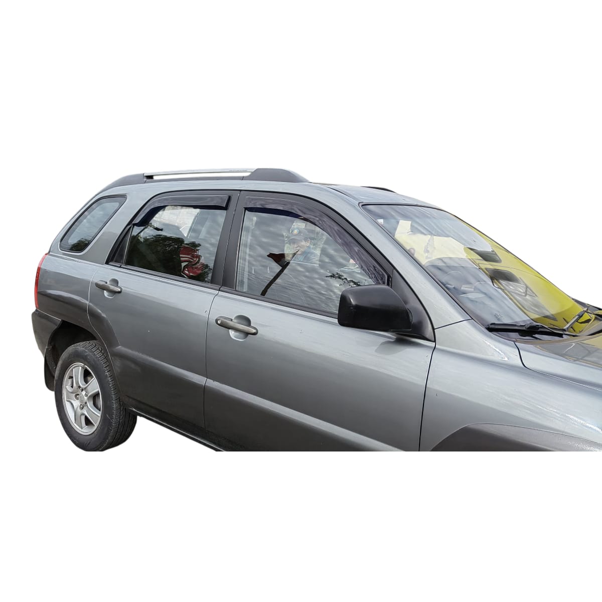 Set De Aletas Botaaguas Kia Sportage Pro 2004 - 2010 - Imagen 2