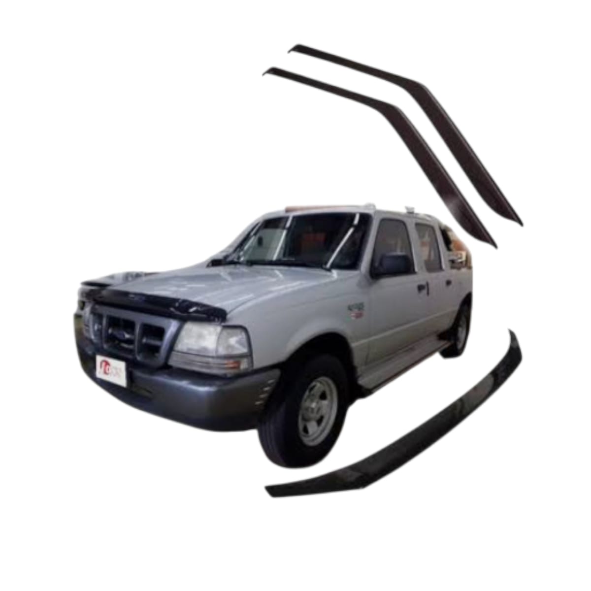 Deflector De Capot Acrilico Ford Ranger 97 - 2005 - Imagen 3